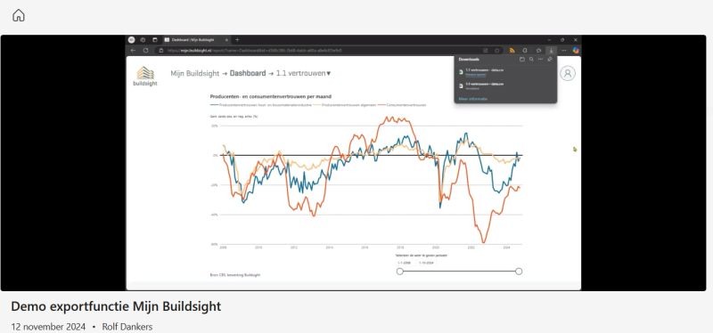 Marktmonitor Exportfunctie Buildsight 